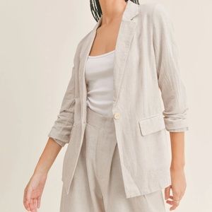 NWT Sage the Label Traveler Blazer in Taupe